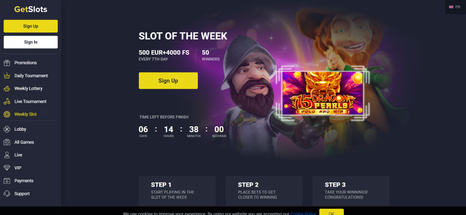 احصل على مكافأة Get Slots Casino