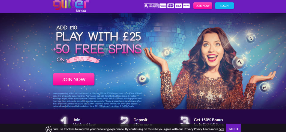 Online Casino Glitter Bingo Casino