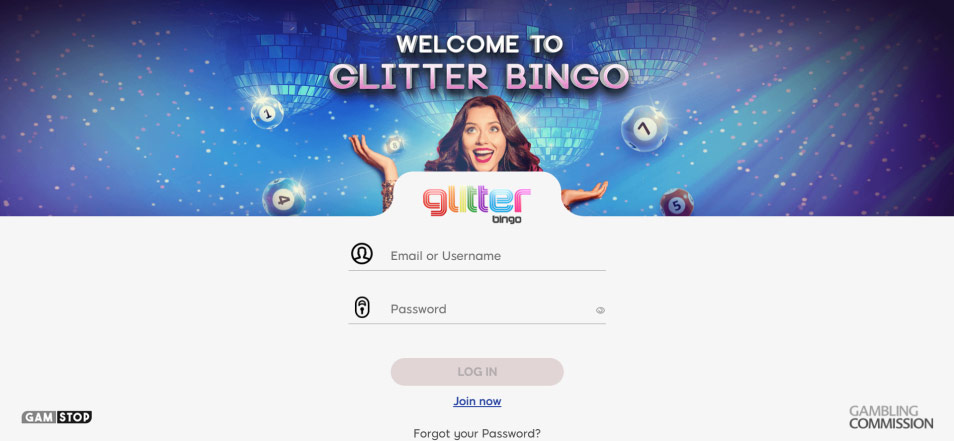 Regístrate en Glitter Bingo Casino