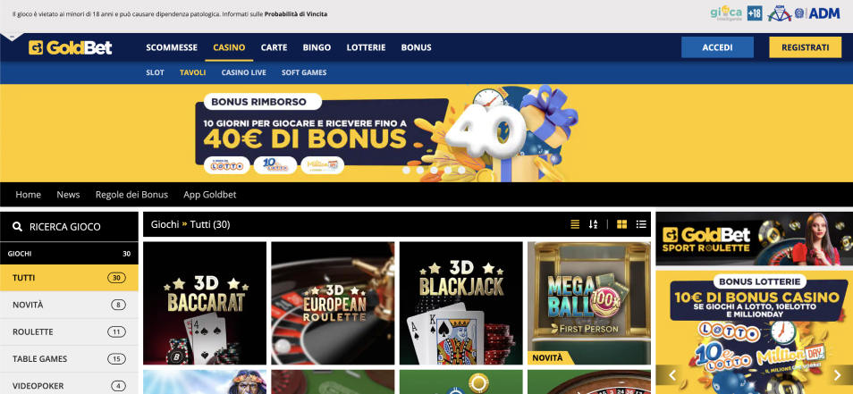 цахим казино GoldBet Casino