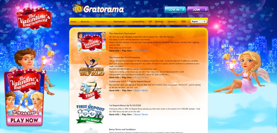 Земи Бонус Gratorama Casino