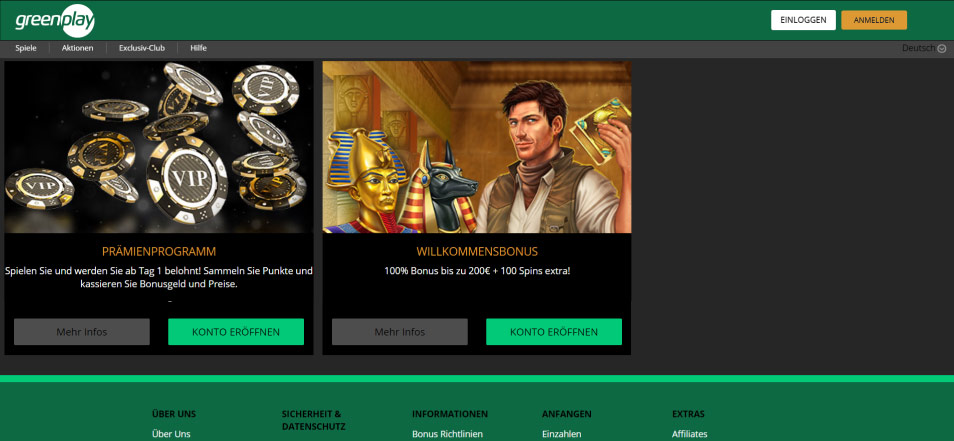 Inscrivez vous sur le casino Greenplay