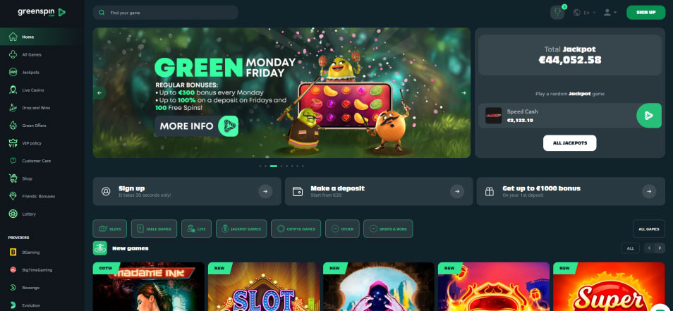 Online Casino Greenspin