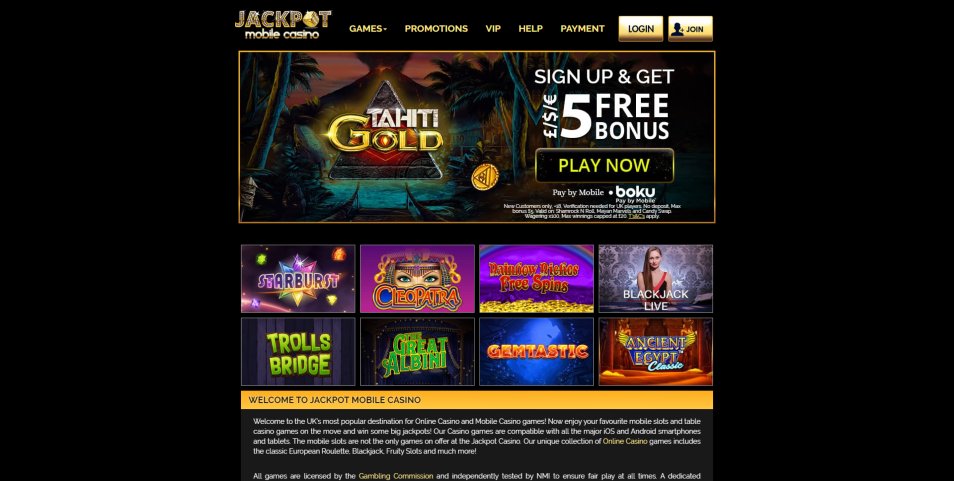 Çevrimiçi Casino Mobile Jackpot Casino