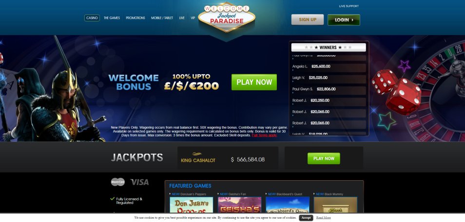 Casino en ligne Jackpot Paradise