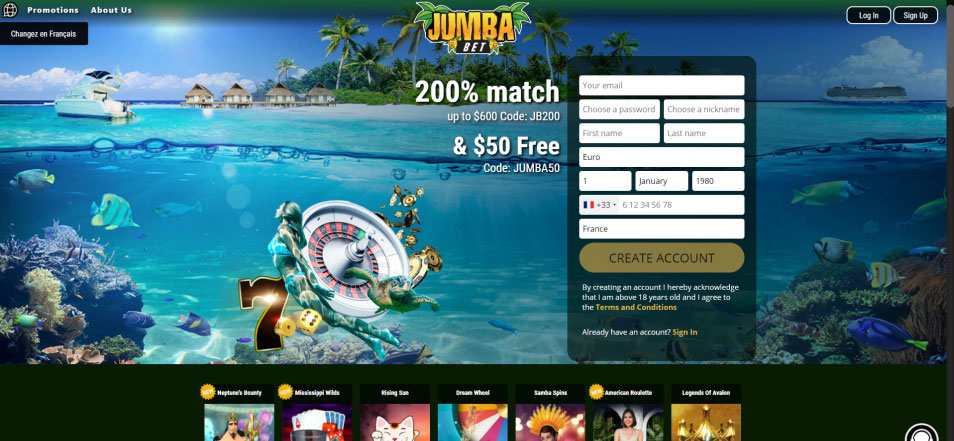 Online Casino Jumba Bet Casino