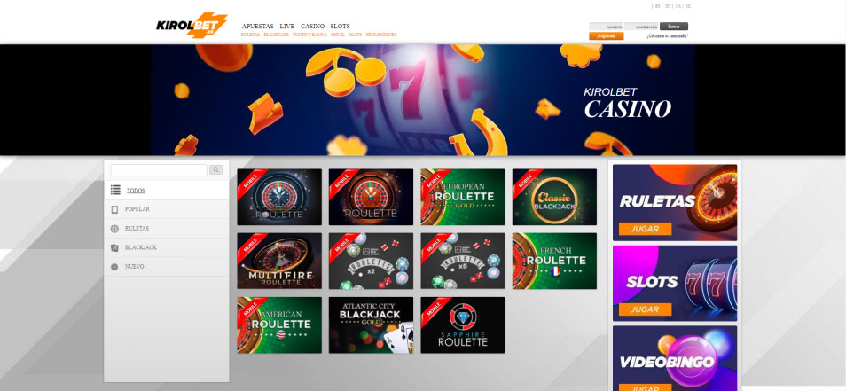 كازينو اون لاين KirolBet Casino