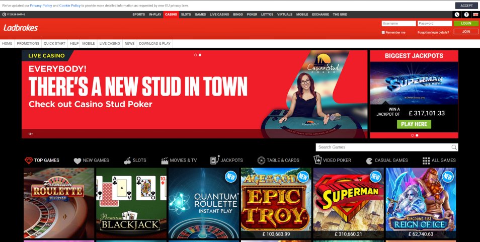 Casino en ligne Ladbrokes Casino