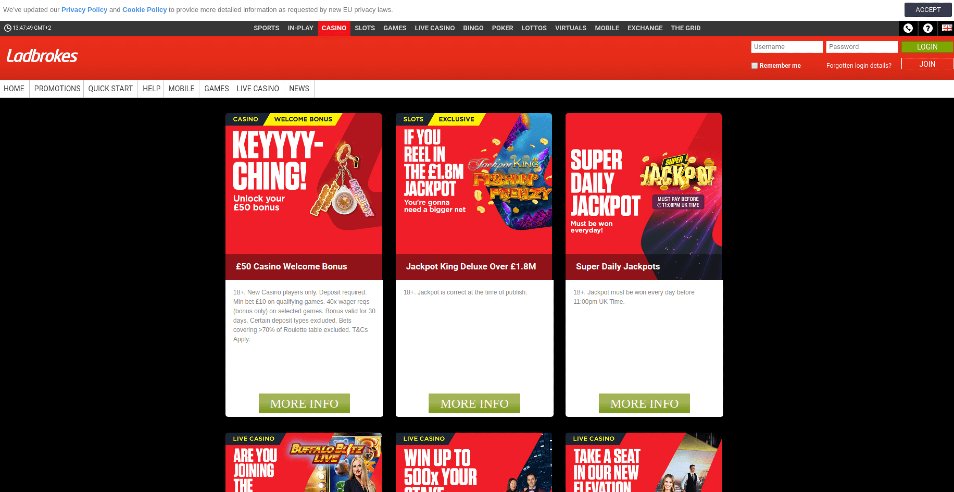 Get bonus Ladbrokes Vegas Casino