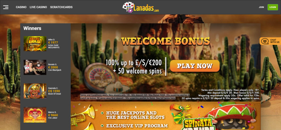 كازينو اون لاين Lanadas Casino