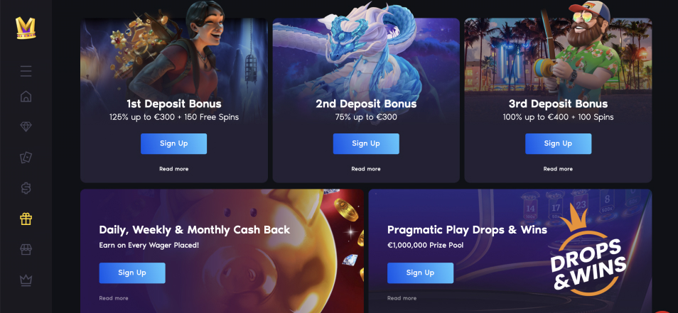 Regístrate en Mad Money Casino