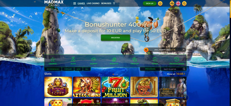 Obter Bônus MadMax Casino