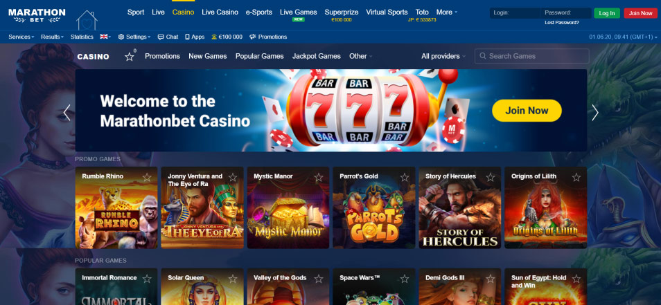 احصل على مكافأة Marathon Bet Casino