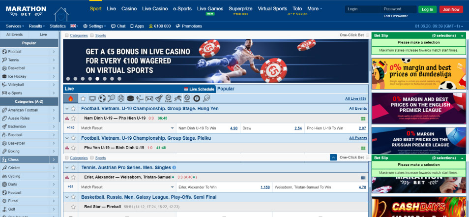 Casino en ligne Marathon Bet Casino