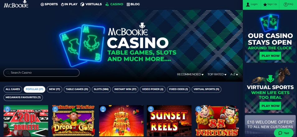 Online kockarnica Mcbookie Casino