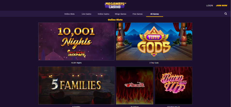 احصل على مكافأة Megawayscasino