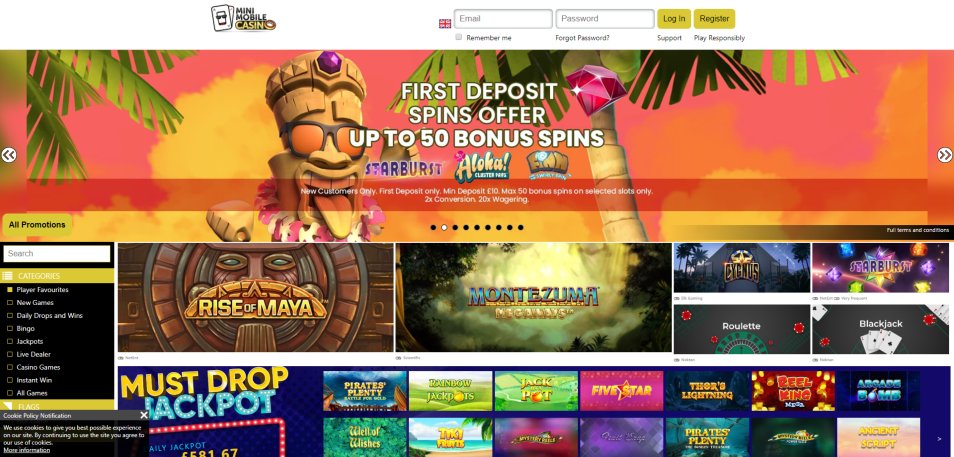 Inscrivez vous sur le casino Mini Mobile