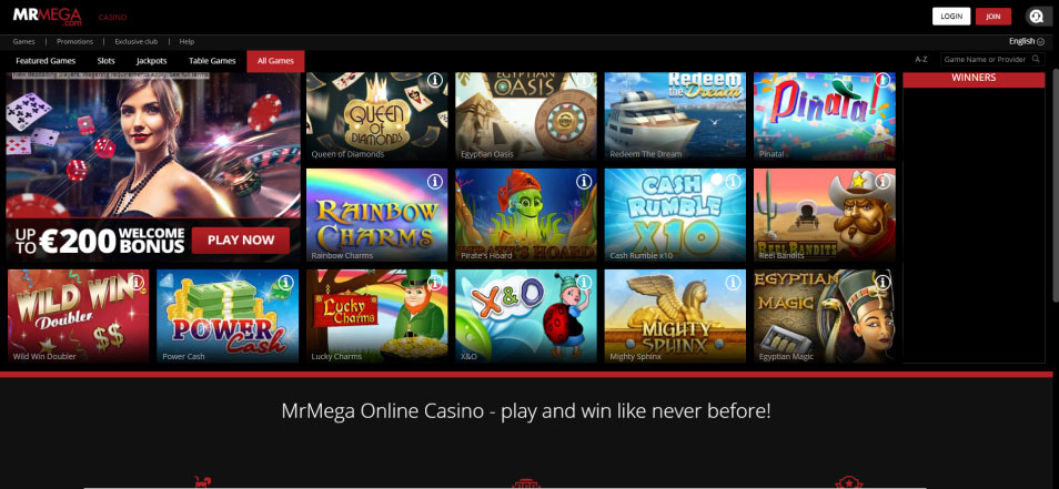 Gaukite Premiją Mega Casino Online