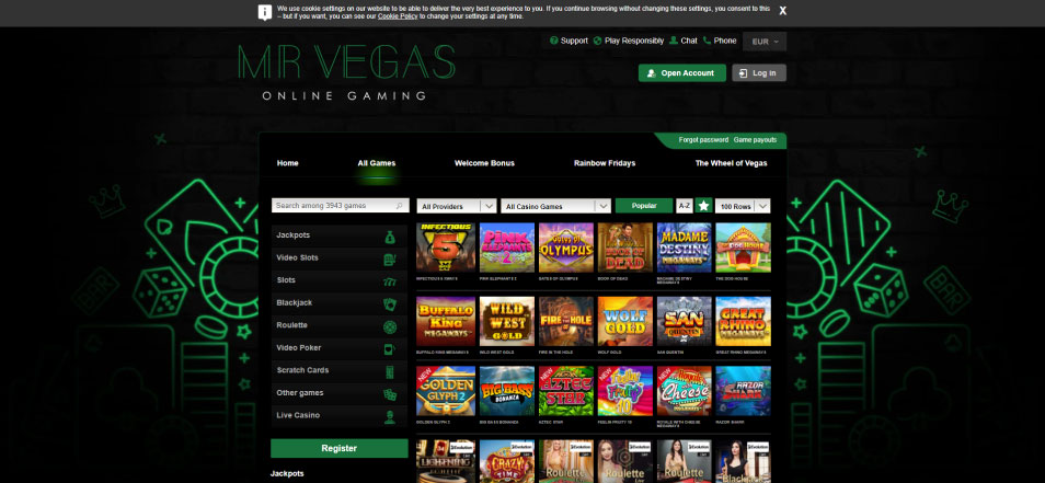 Бонус авах Mrvegas Casino