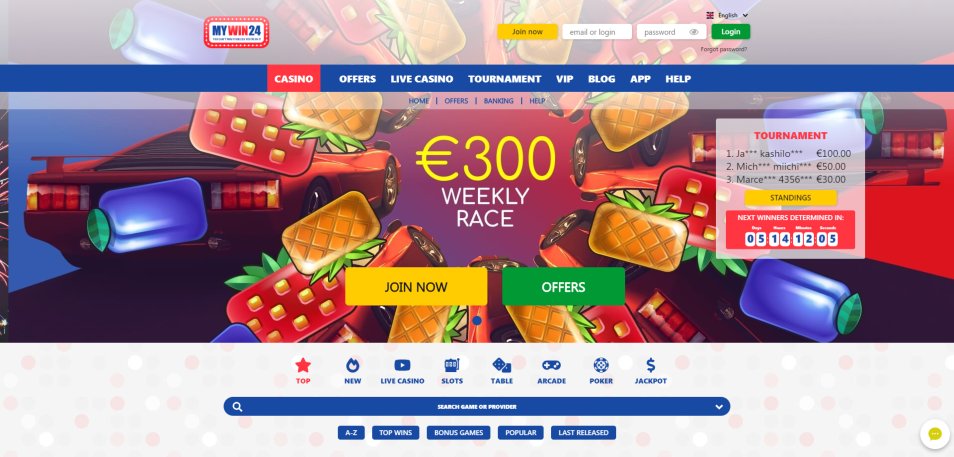 Online kockarnica MyWin24 Casino