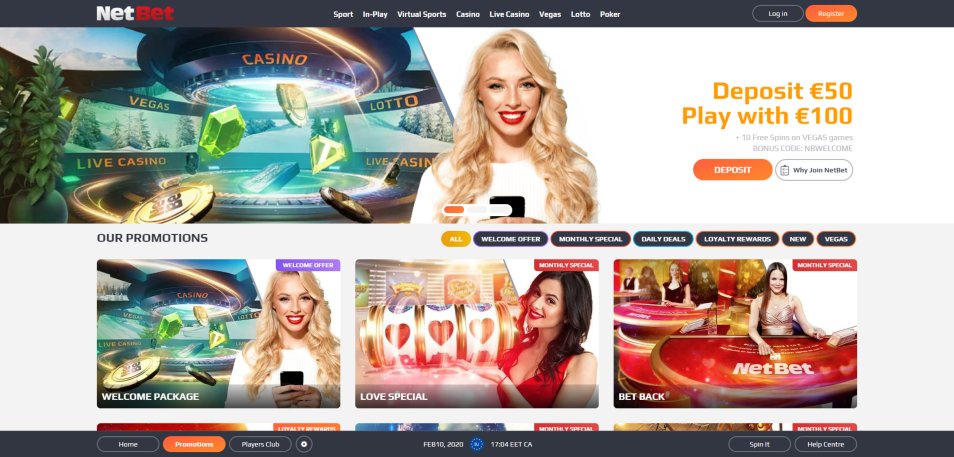 Obtener bono Net Bet Casino