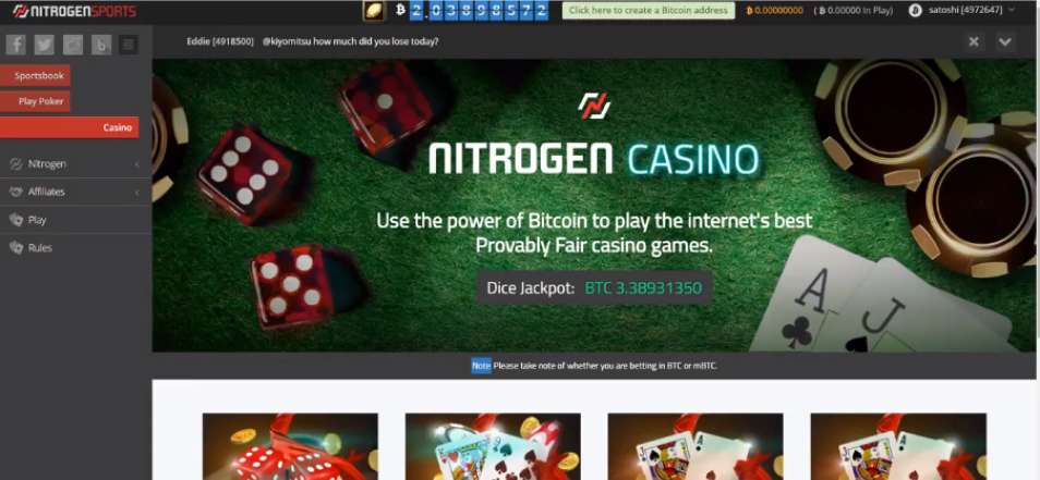 كازينو اون لاين Nitrogen Sports Casino