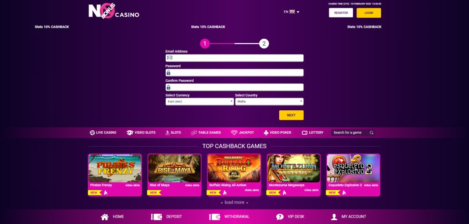 Registe-se no Casino No Bonus