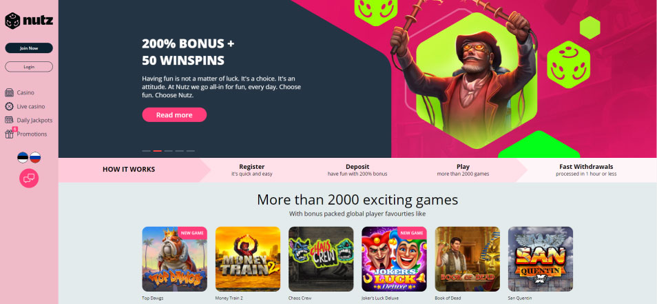 Casino Online Nutz ee Casino