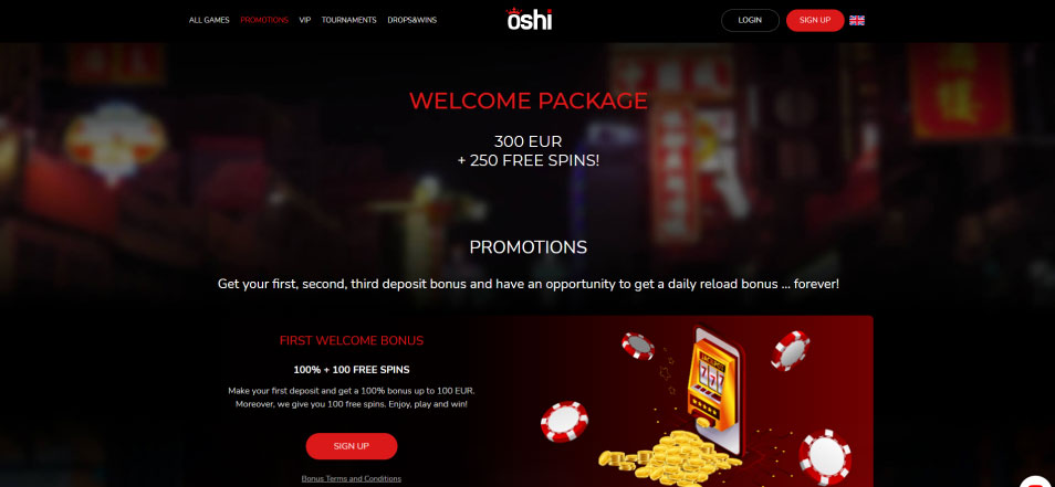 Casino Oshi 카지노에 로그인하세요.