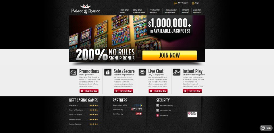 Online kockarnica Palace of Chance Casino