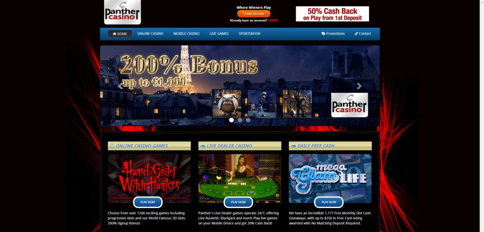 کازینو ای آنلاین Panther Casino