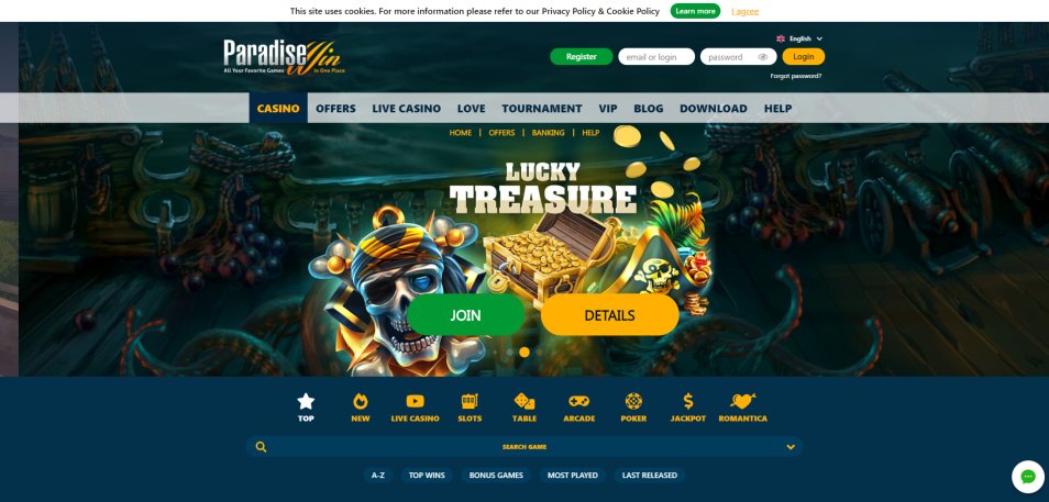 Online Kazino ParadiseWin Casino