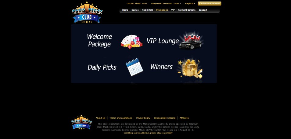 Получить бонус Paris Vegas Casino