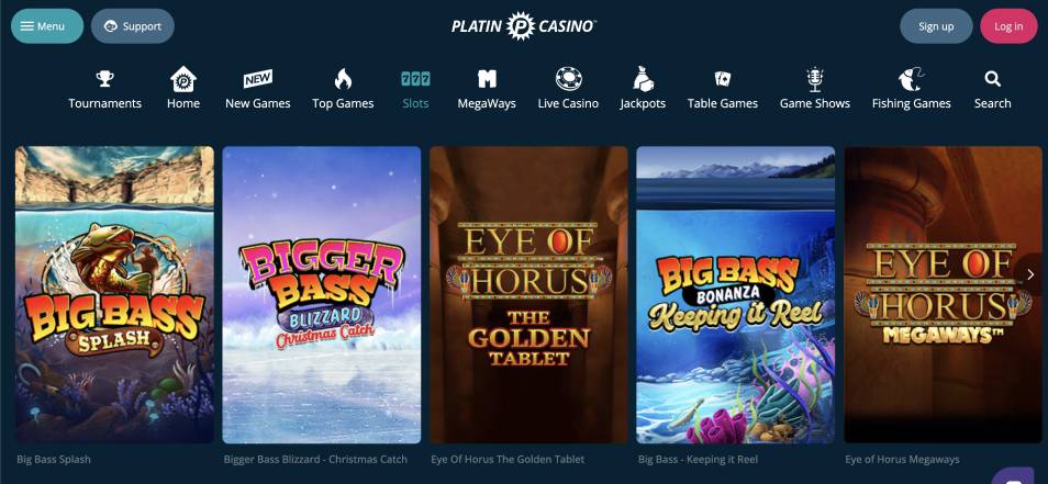 보너스 얻기 Platin Casino