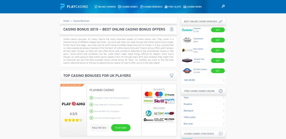 Get bonus Play Casino