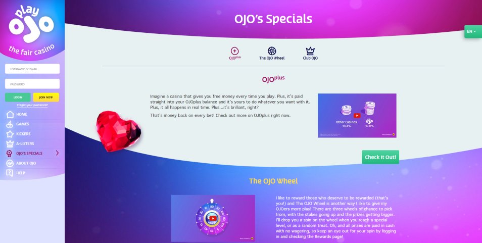 보너스 얻기 Playojo Online Casino