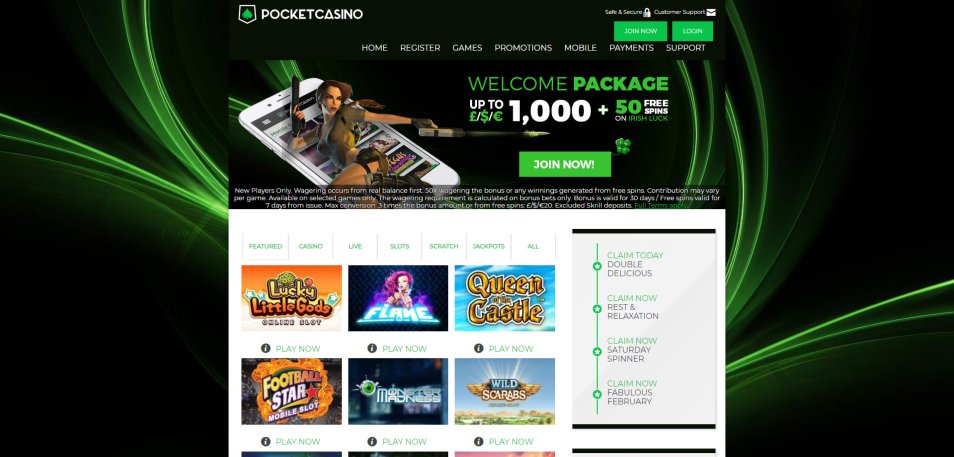 كازينو اون لاين Pocket Casino.EU