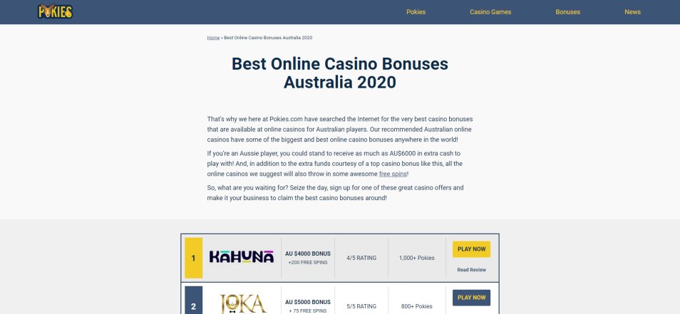 احصل على مكافأة Online Pokies