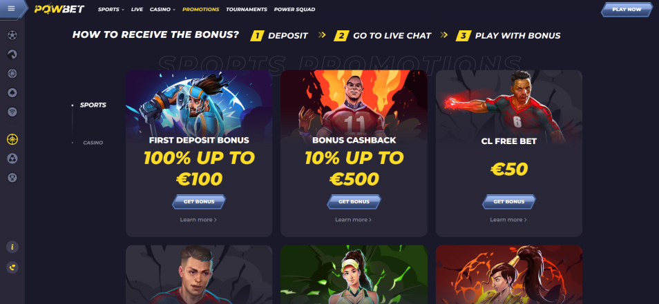 Regístrate en Powerbet Casino