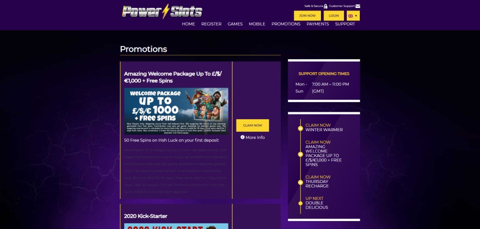 보너스 얻기 Slots Power Casino