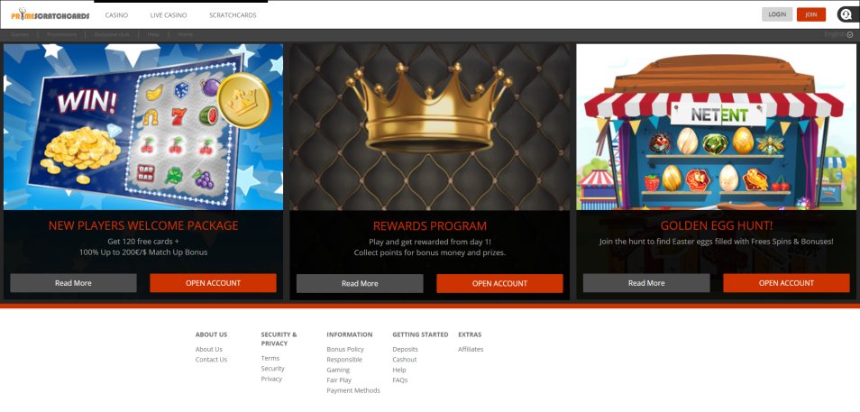 Бонус авах Prime Scratch Cards Casino