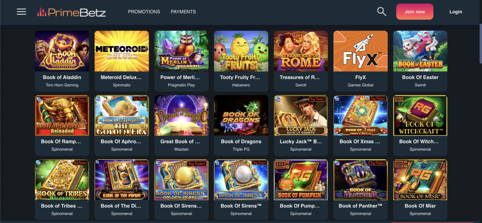 احصل على مكافأة PrimeBetz Casino