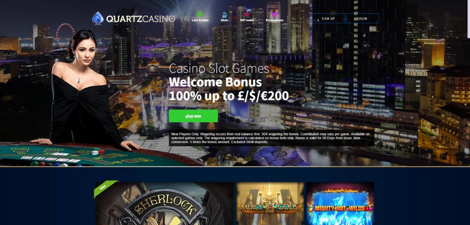 كازينو اون لاين Quartz Casino