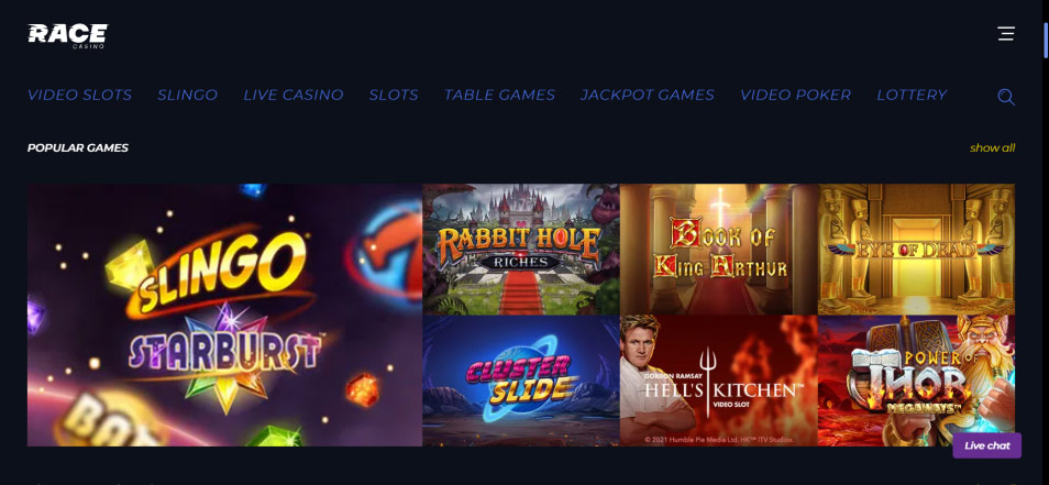 Get bonus Casino Races