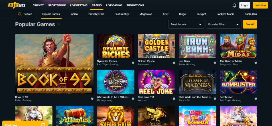 Земи Бонус Rajabets Casino