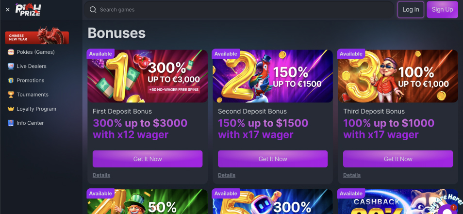 Regístrate en Richprize Casino