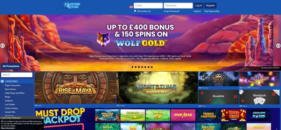 Online Casino Sapphire Rooms