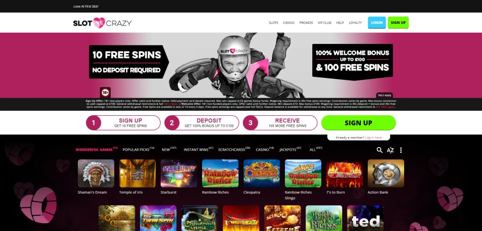 كازينو اون لاين Slot Crazy Casino