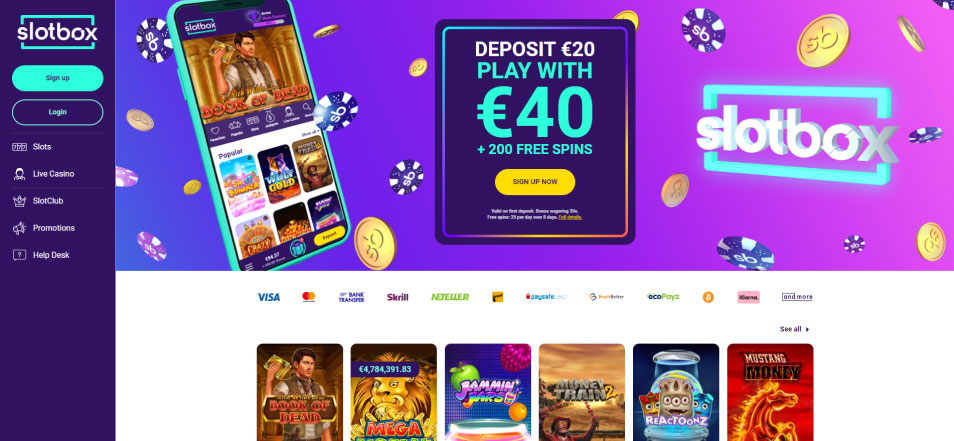 كازينو اون لاين Slotbox Casino