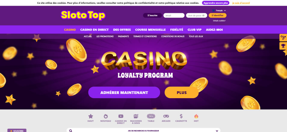 Çevrimiçi Casino SlotoTop Casino